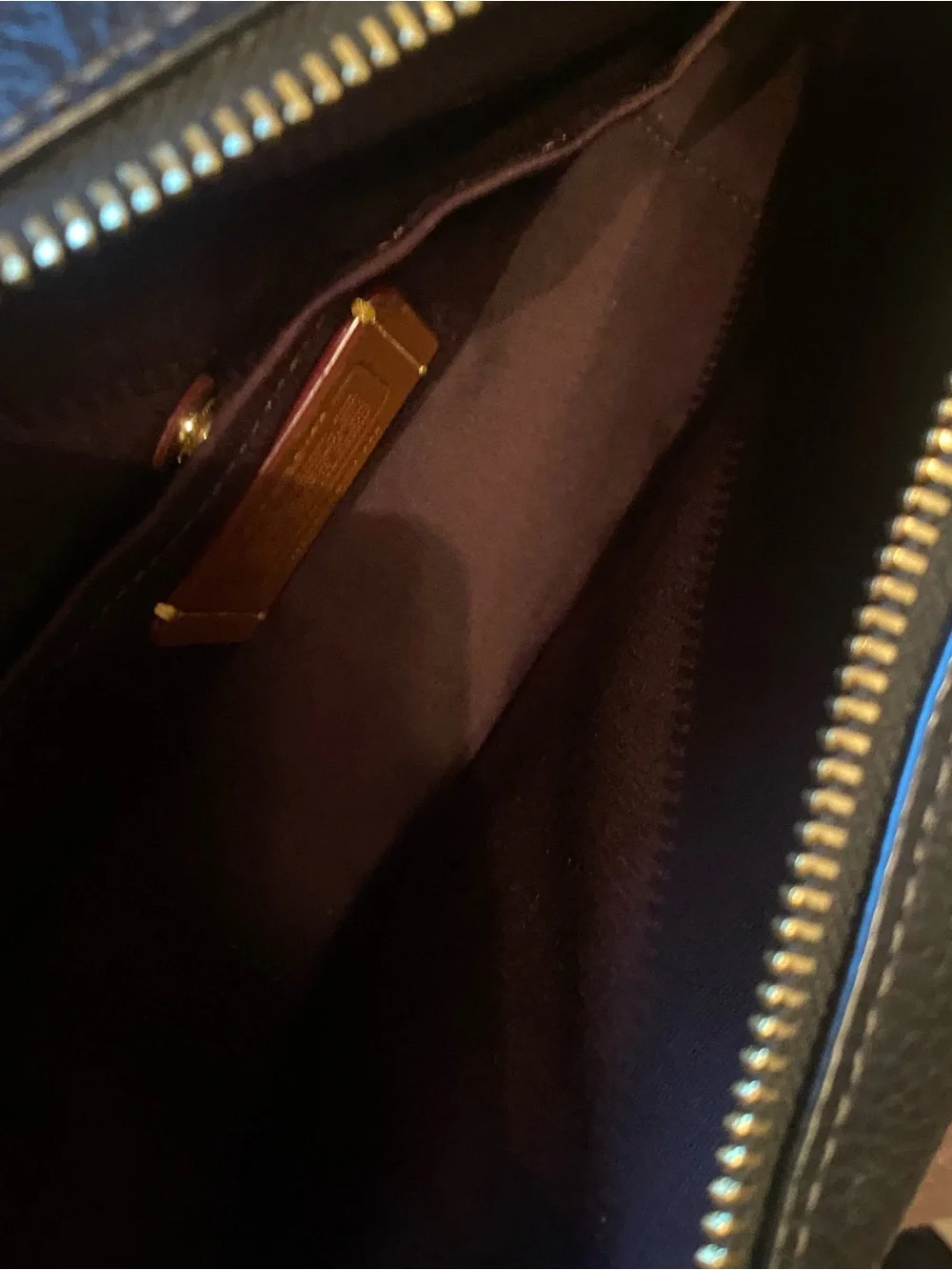 Coach black leather